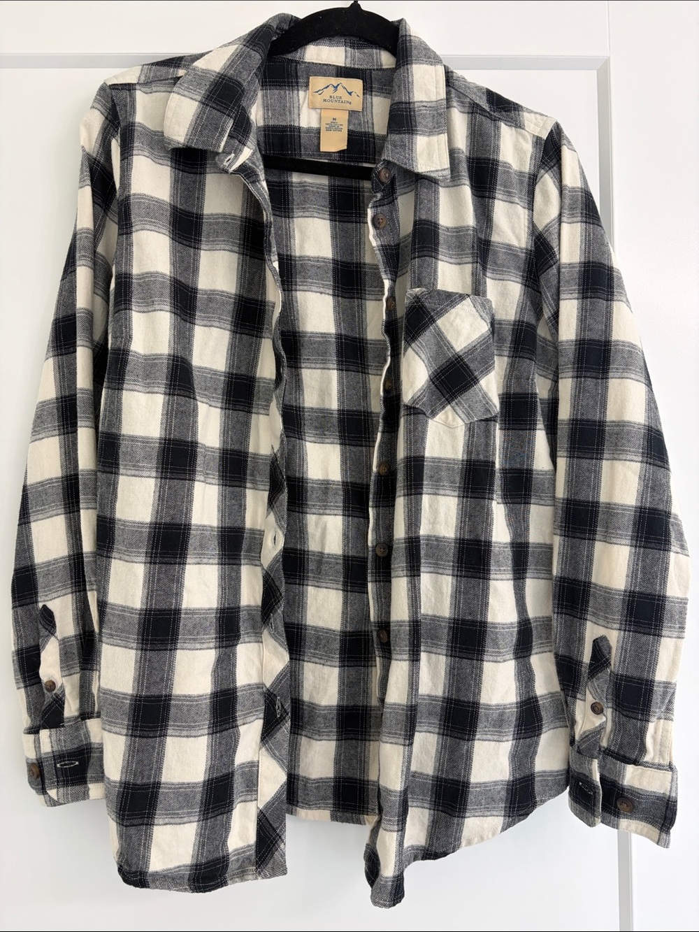 Black & White Plaid Button-Up Shirt Jacket - Unbranded